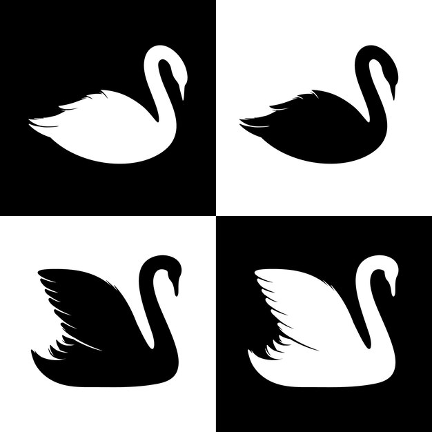 Silueta de cisne