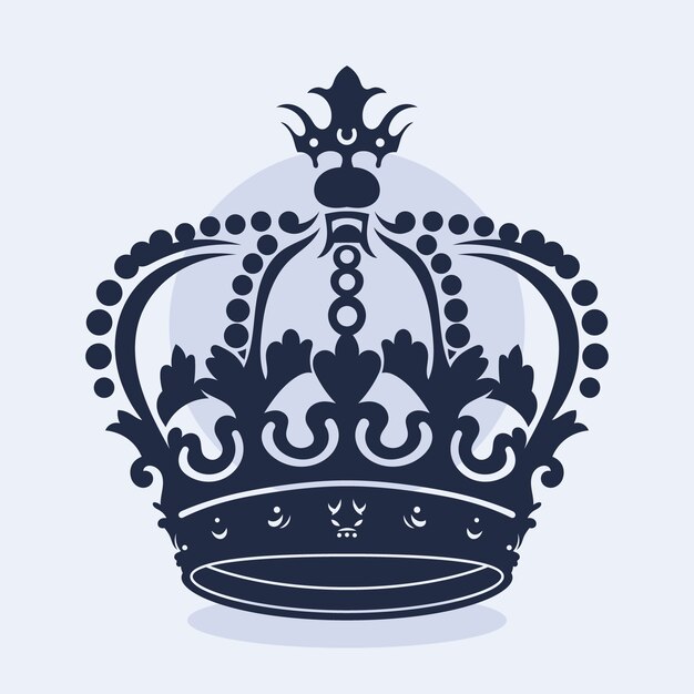 Silueta de la corona dibujada a mano