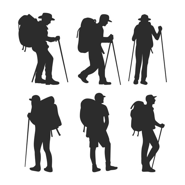 silueta deportiva de diseño plano