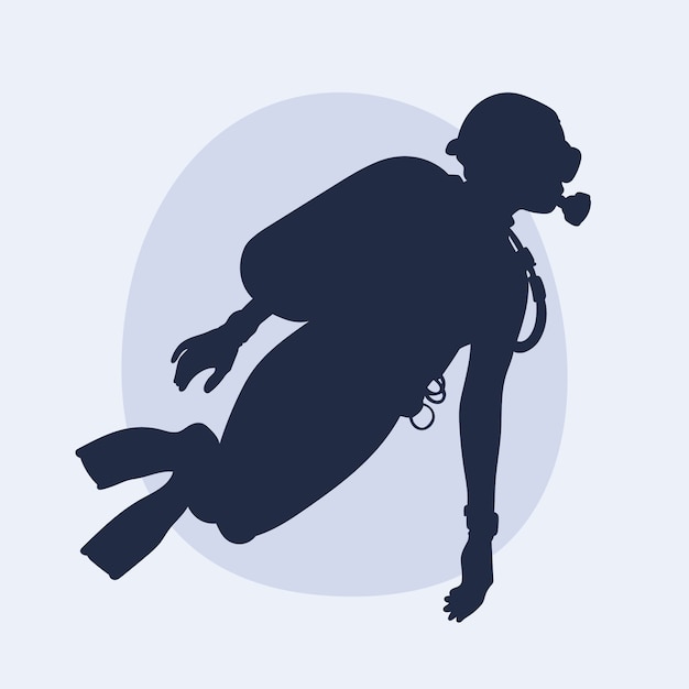 silueta deportiva de diseño plano