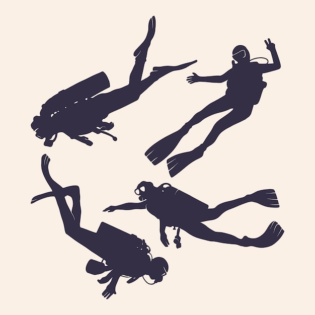 silueta deportiva de diseño plano