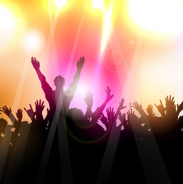 Silueta de gente de fiesta