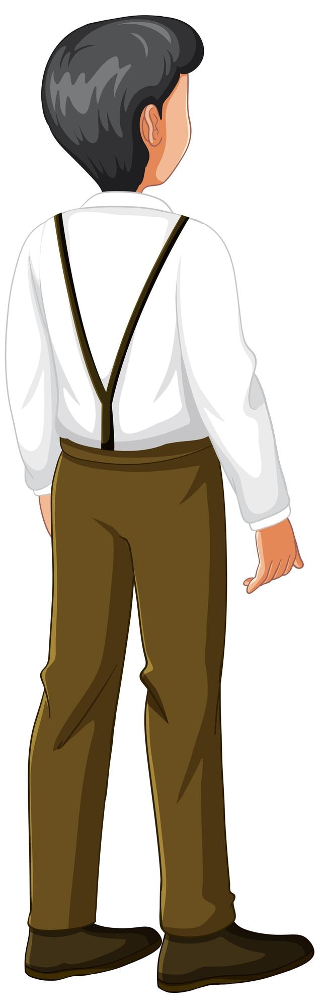 Vector gratuito silueta de un hombre de pie