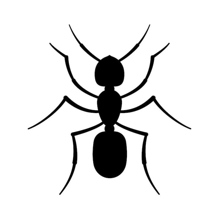 Vector gratuito silueta de la hormiga