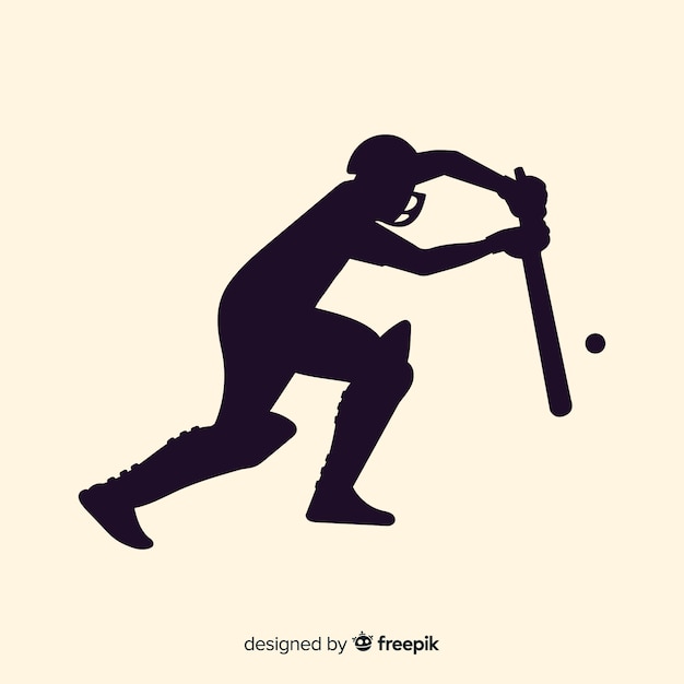 Silueta de jugador de cricket