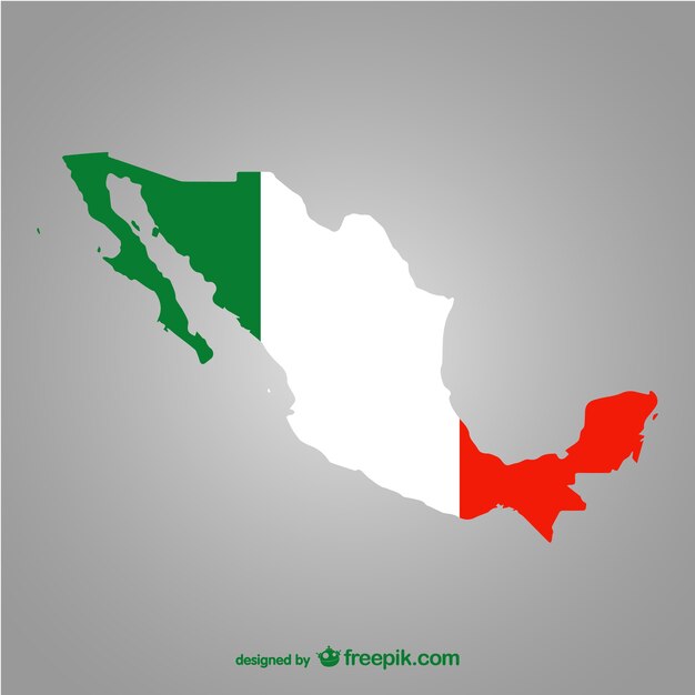 Silueta de México vector