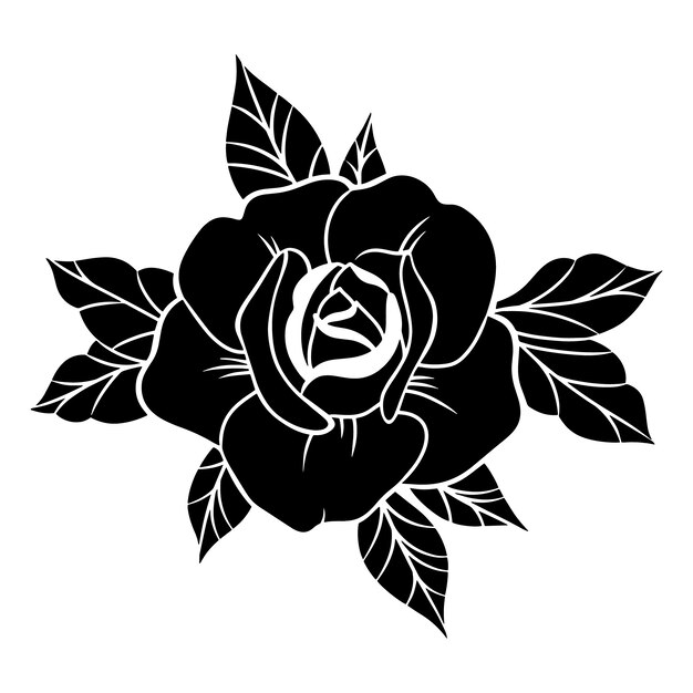 Silueta rosa dibujada a mano