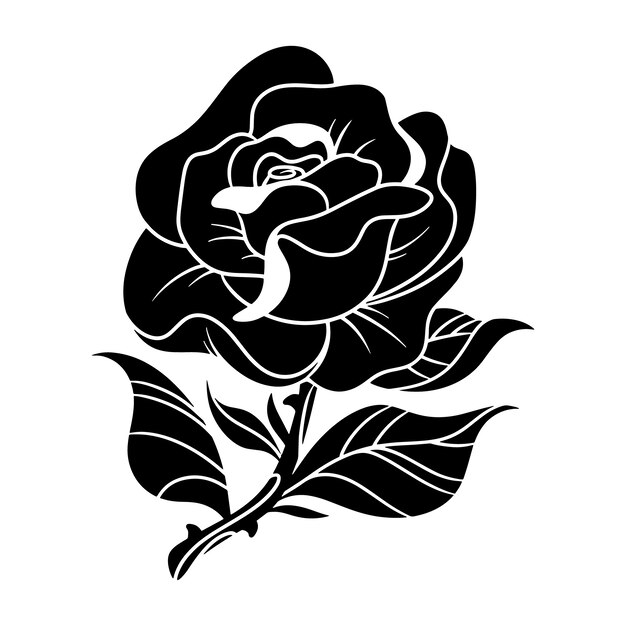 Silueta rosa dibujada a mano