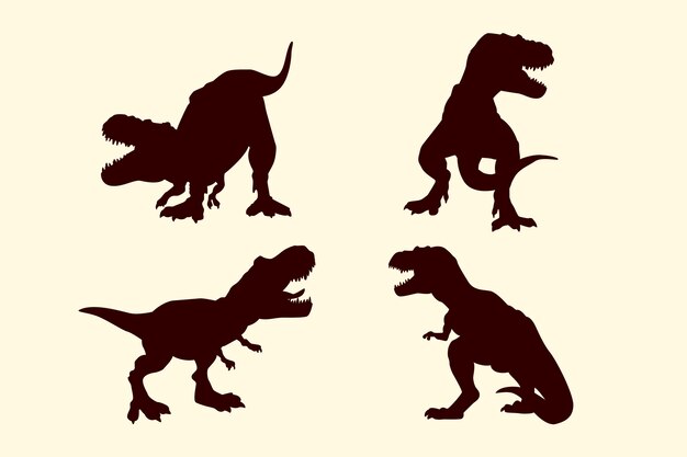 Silueta de T-Rex dibujada a mano