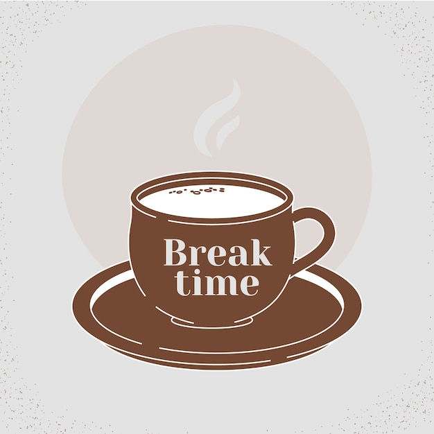 Silueta de taza de café dibujada a mano