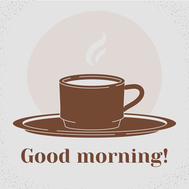 Silueta de taza de café dibujada a mano
