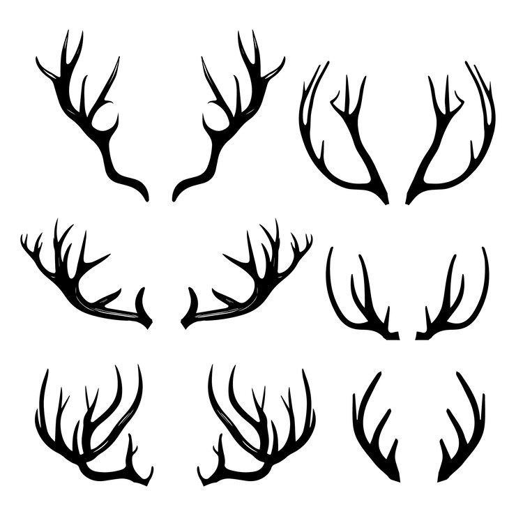 Vector gratuito siluetas de asta de diseño plano