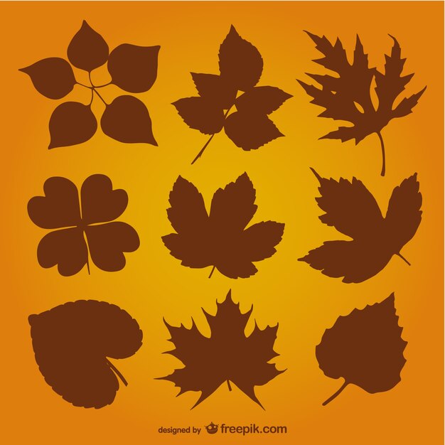 Siluetas hojas de otoño