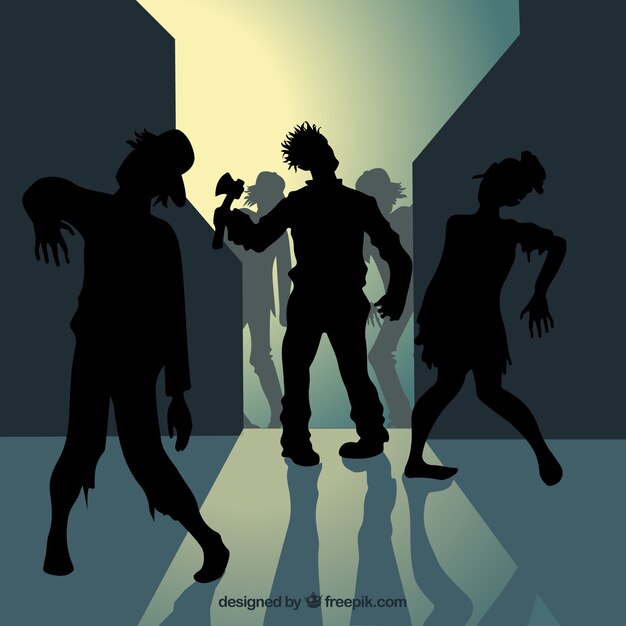 Siluetas de zombi