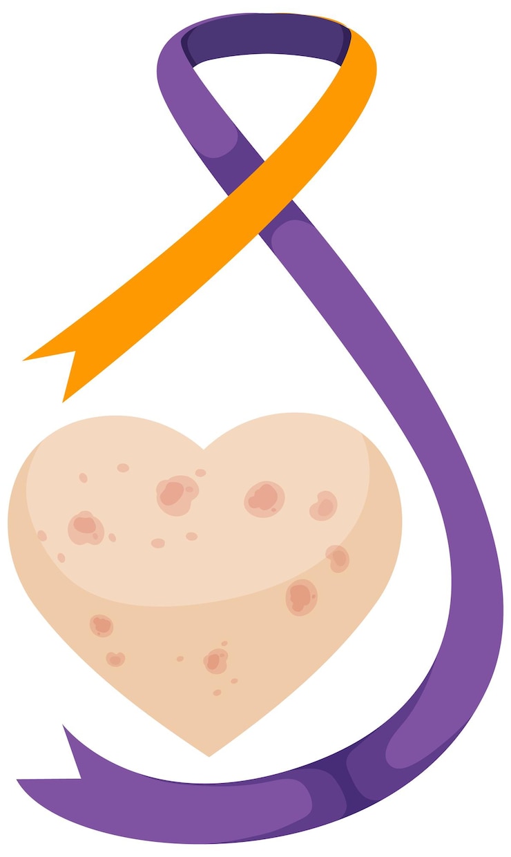Vector gratuito símbolo de la cinta del día mundial de la psoriasis