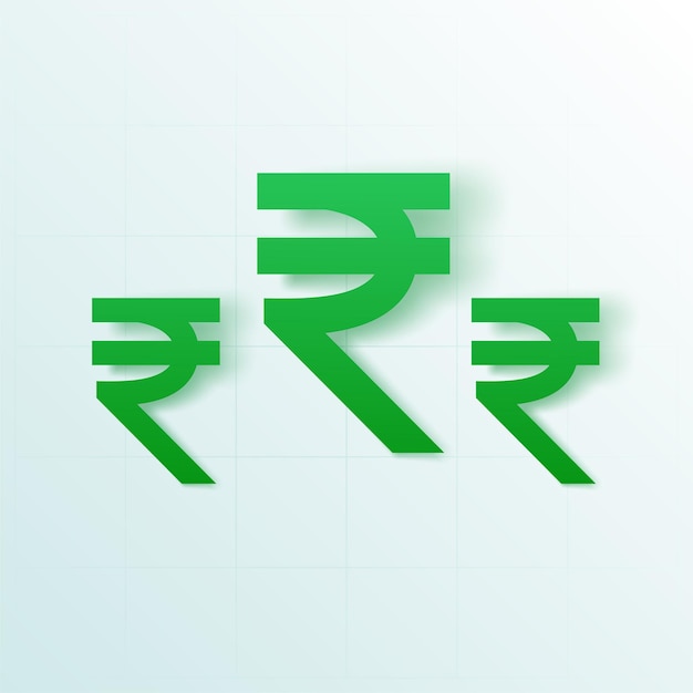 Símbolo digital de la rupia india de fondo para la cartera de inversiones