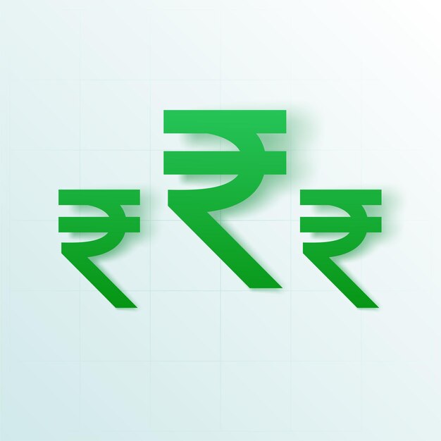 Símbolo digital de la rupia india de fondo para la cartera de inversiones