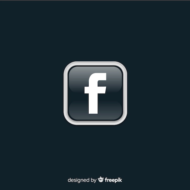 Vector gratuito símbolo de facebook blanco y negro