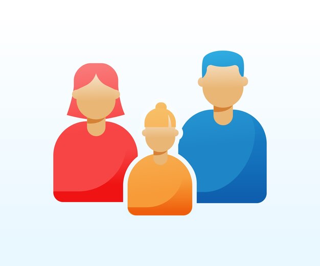 símbolo de la familia de gradiente