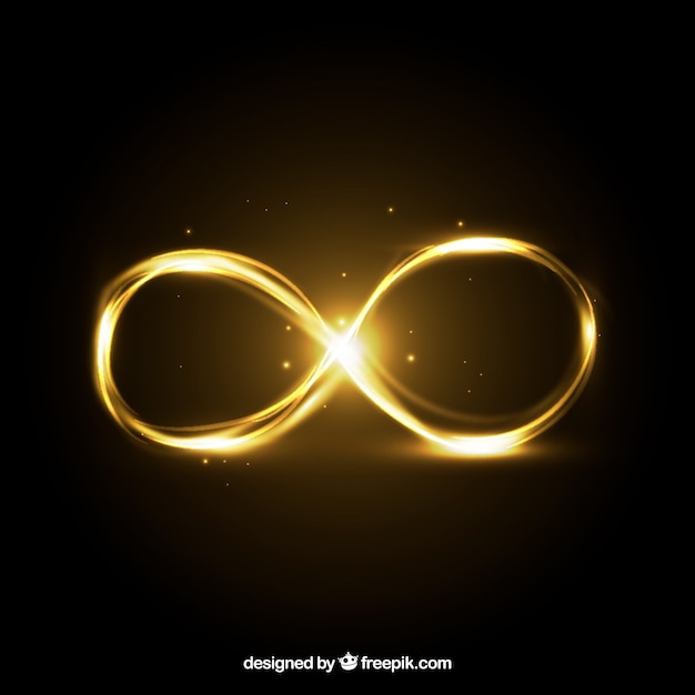 Símbolo de infinito con efecto luminoso