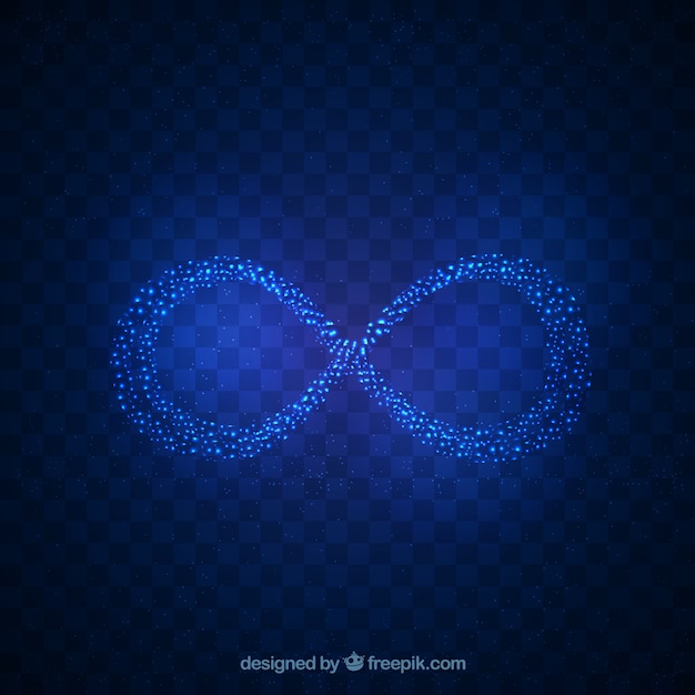 Símbolo de infinito con efecto luminoso