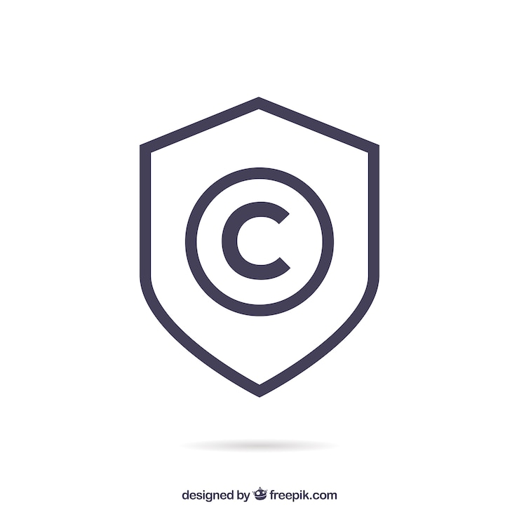 Vector gratuito símbolo moderno de copyright