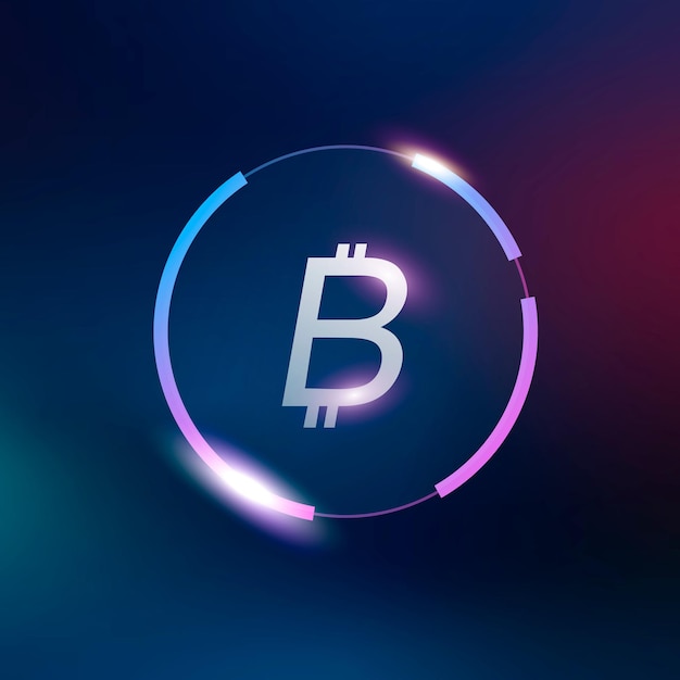 Vector gratuito símbolo de moneda de bitcoin icono dinero