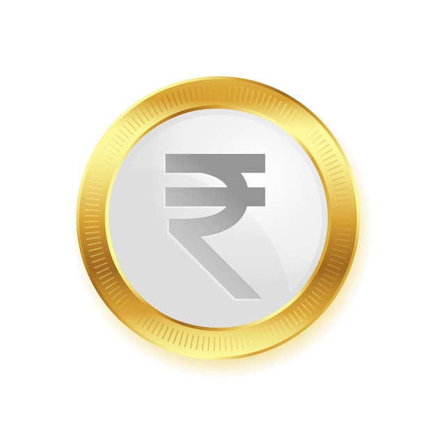 símbolo de moneda de oro de rupia para el mercado empresarial o bancario