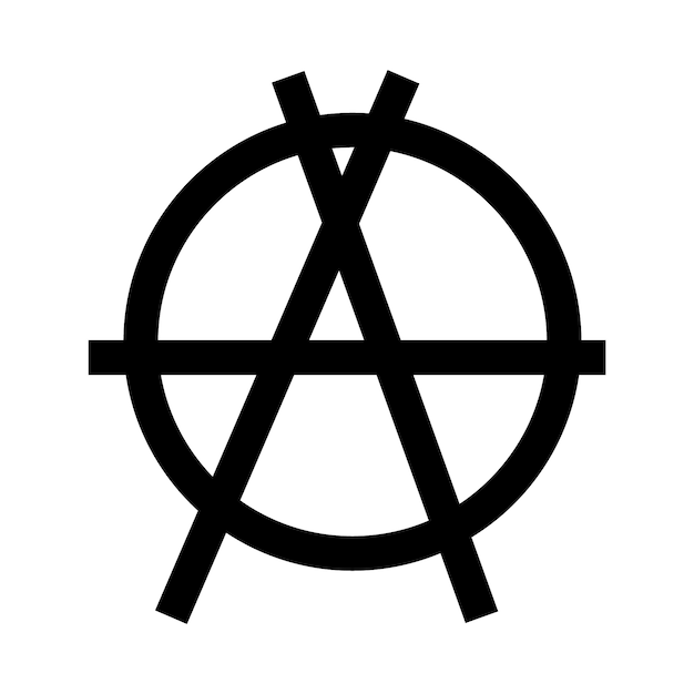 Vector gratuito símbolo de movimiento de anarquía de diseño plano