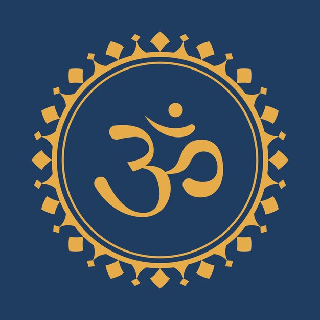 Símbolo de om de diseño plano