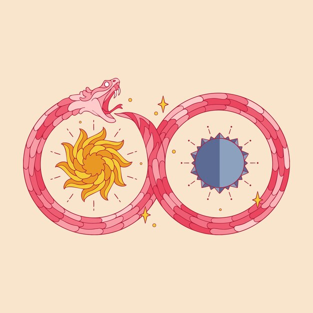 Símbolo de ouroboros dibujado a mano