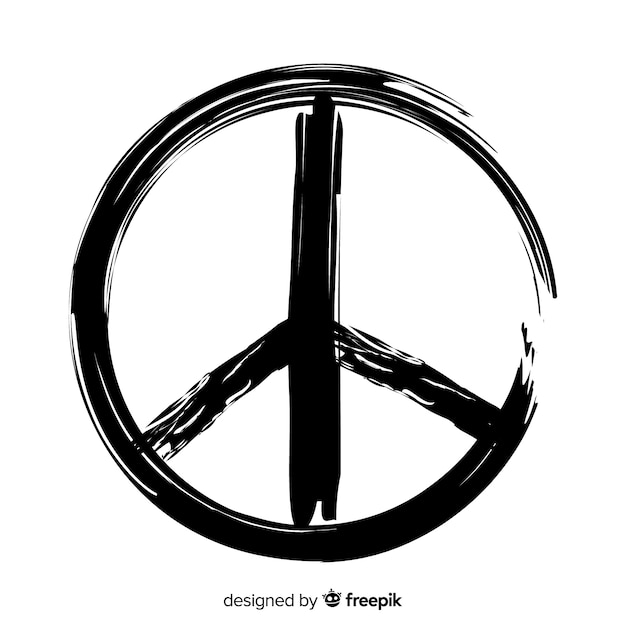 Símbolo de paz en estilo grunge