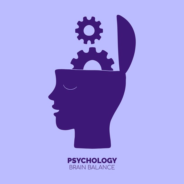 Símbolo de psicología del diseño plano