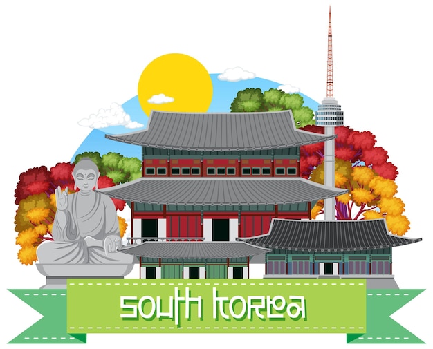 Símbolo de tradición de nación de elemento coreano