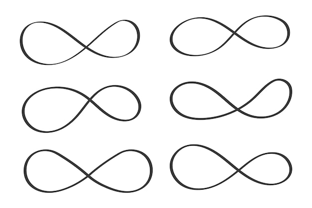 Símbolos infinitos dibujados a mano