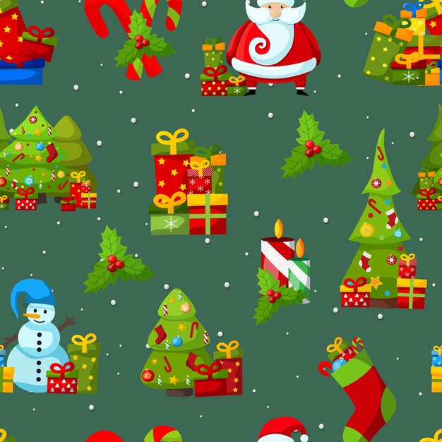 símbolos de navidad de patrones sin fisuras