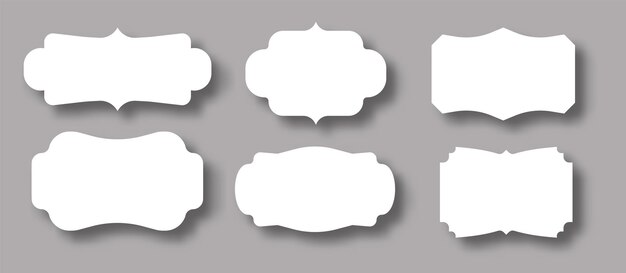 Símbolos vectoriales de insignias de bodas reales para la venta de pegatinas o tarjetas de invitación