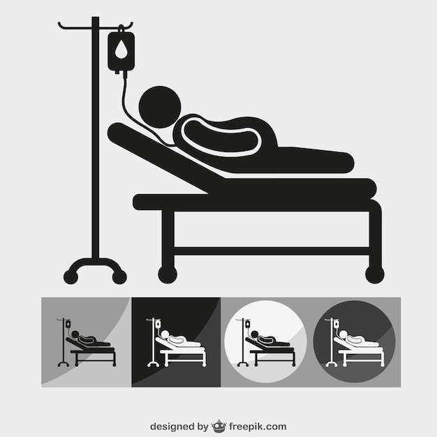 Vector gratuito símbolos vectoriales paciente