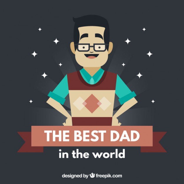 Vector gratuito simpático padre con un jersey