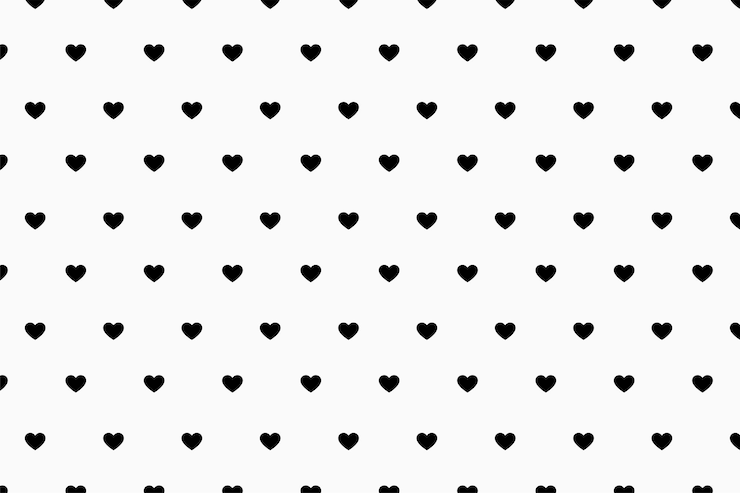 Vector gratuito y simpático y romántico patrón de corazón para tarjetas de san valentín