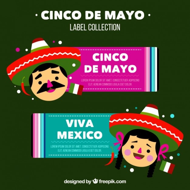 Simpáticos banners del cinco de mayo