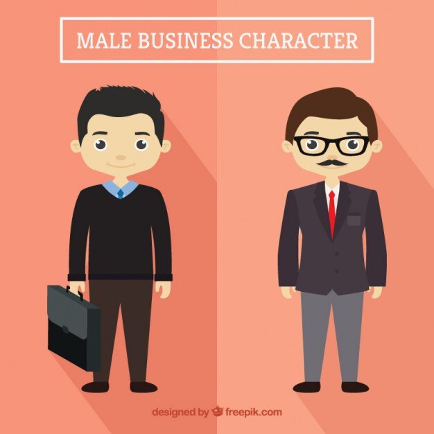 Simpáticos hombres de negocios