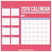 Vector gratuito simple calendario 2016