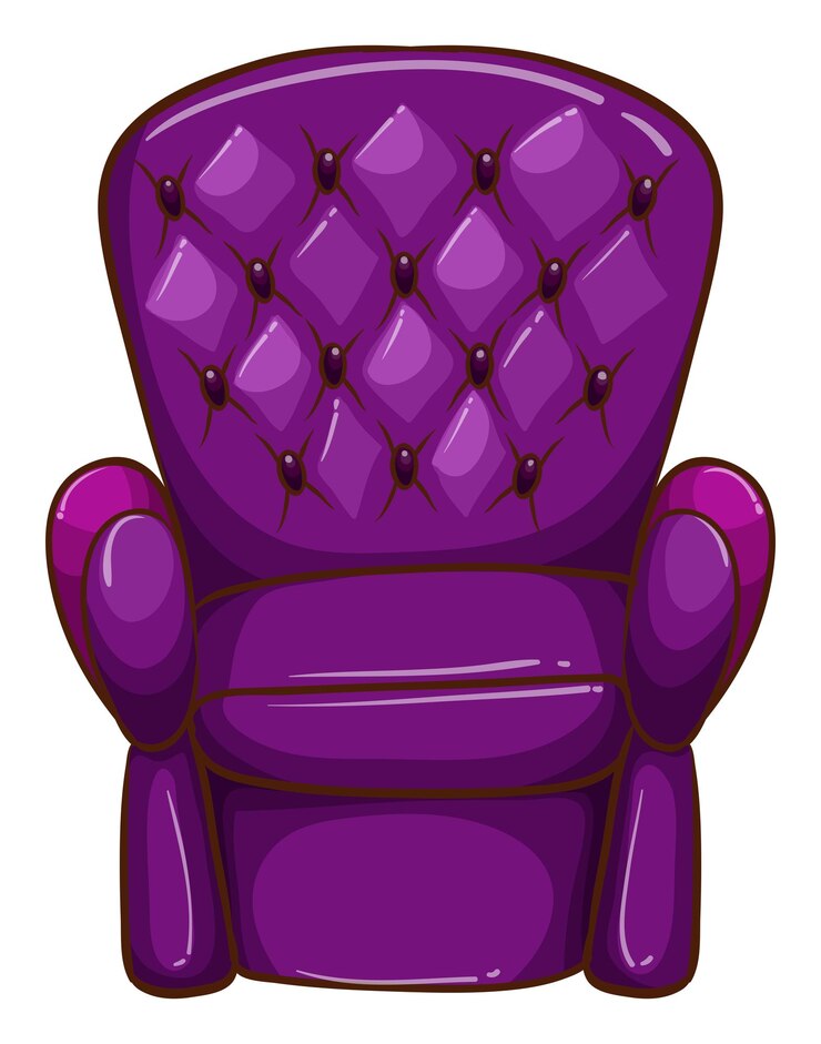 Vector gratuito un simple dibujo coloreado de una silla.