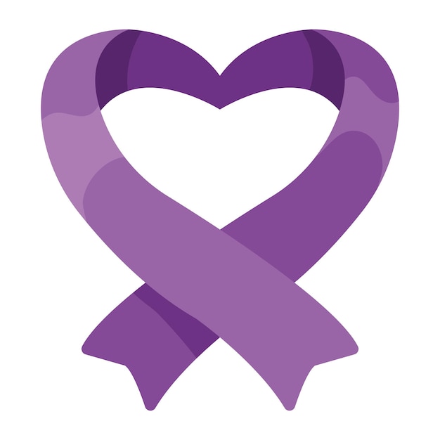 Vector gratuito síndrome de rett corazón púrpura aislado