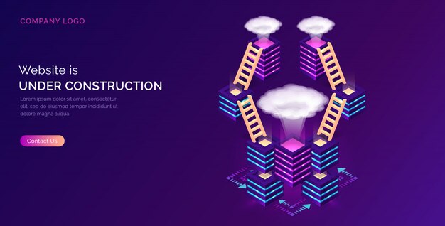Sitio web en construcción, error de trabajo de mantenimiento
