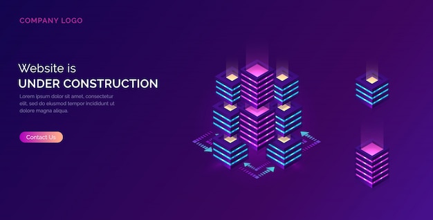 Sitio web en construcción, error de trabajo de mantenimiento