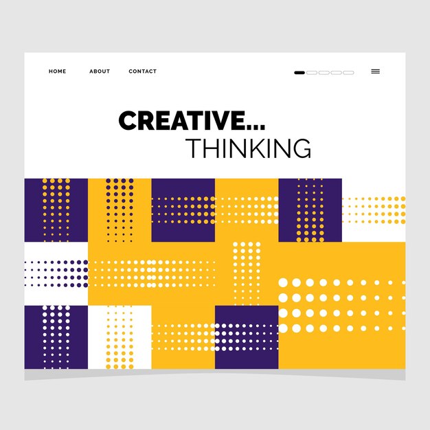 Sitio web de negocios Pensamiento creativo Fondo geométrico Diseño Ilustración vectorial