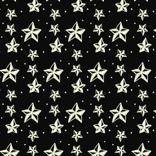 Sketchy patrón de estrellas de fondo