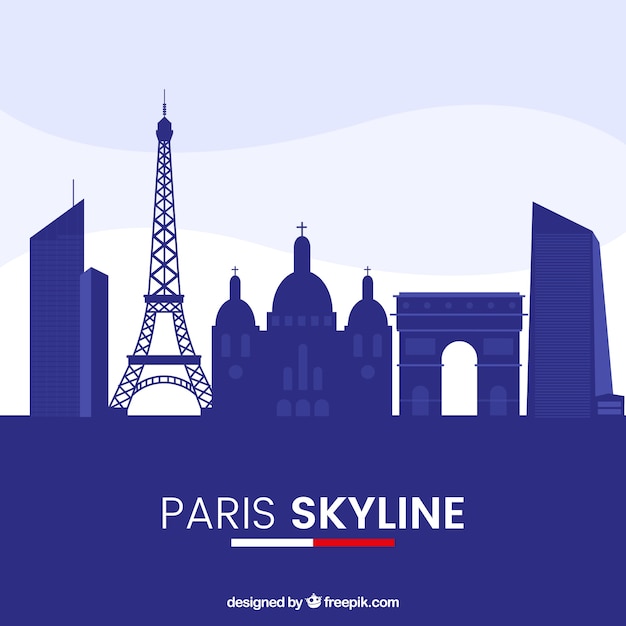 Skyline azul de paris